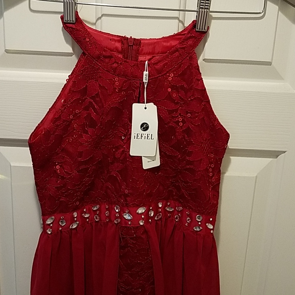 iEFiEL Burgandy Lace Dress-NWT